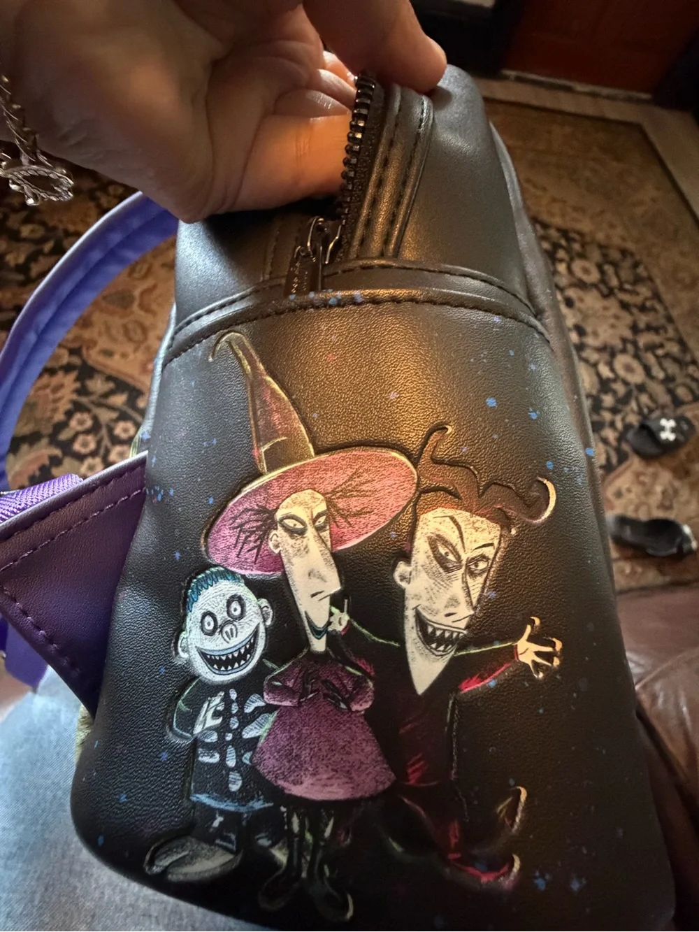 Loungefly The Nightmare Before Christmas Black & Purple Backpack